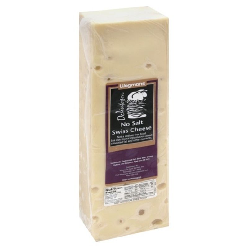 Wegmans Delicatessen No Salt Added Swiss Cheese (1 lb) Instacart