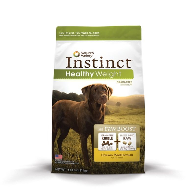 nature's variety instinct raw boost grain free recipe with real chicken natural dry dog food