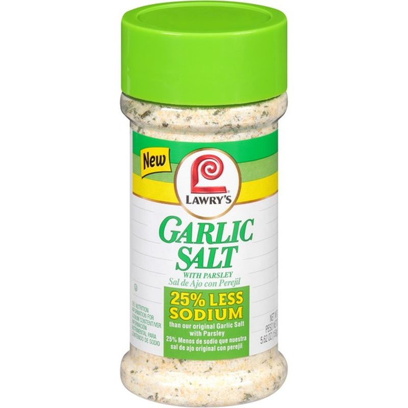 Lawry s 25 Less Sodium Garlic Salt With Parsley 5 62 Oz Delivery Or 
