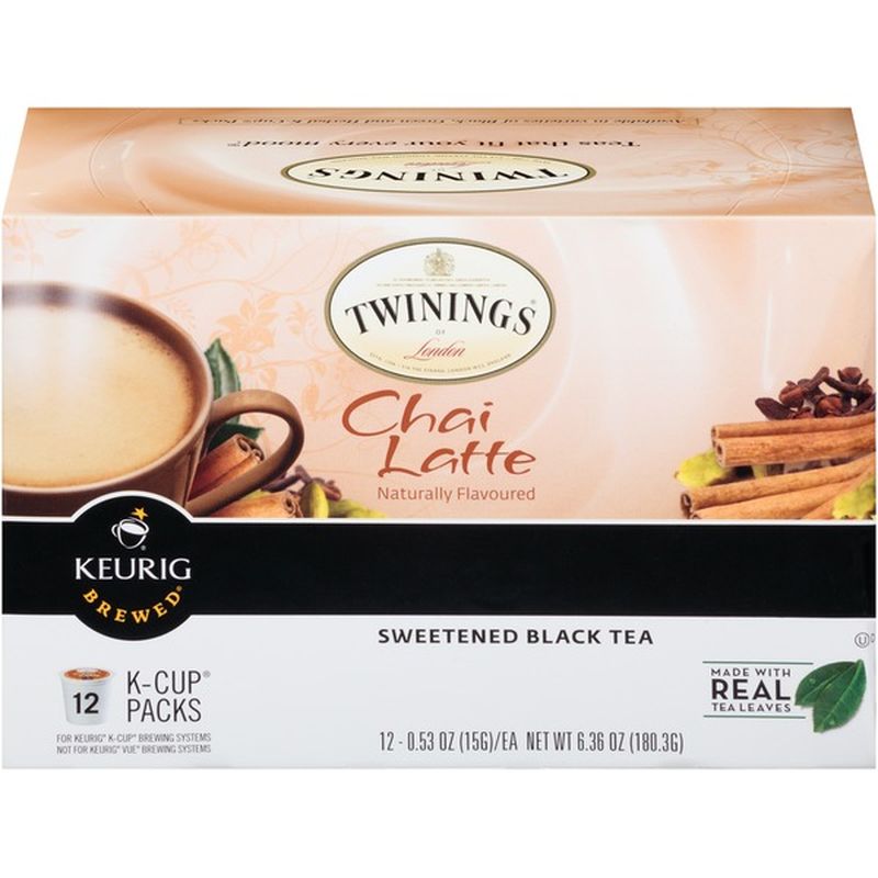 Twinings Chai Latte Black Tea K Cup Pods 0 53 Oz Instacart