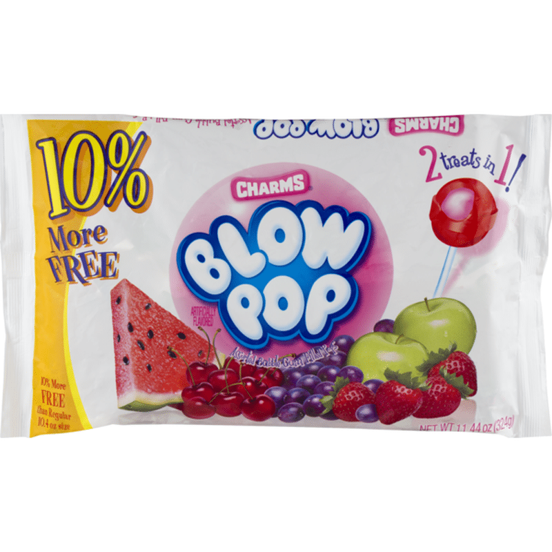 Blow Pop Charms Assorted Bubble Gum Filled Pops (11.44 oz) Delivery or