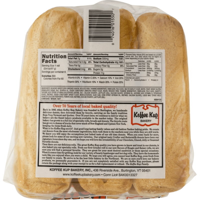 Koffee Kup Bakery Grinder Rolls (20.4 oz) Instacart