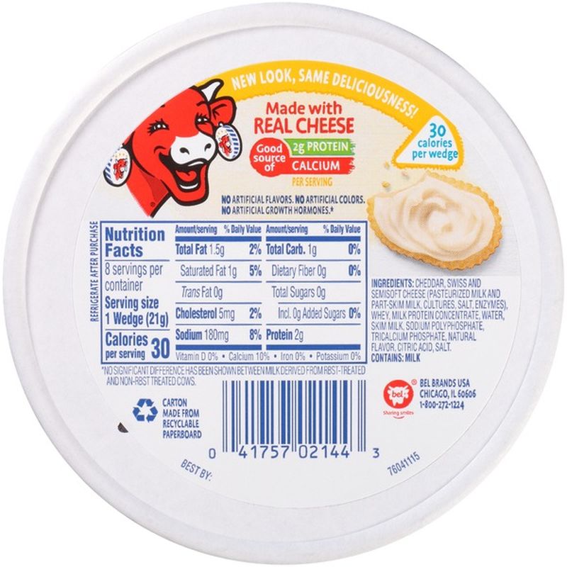 The Laughing Cow Creamy White Cheddar Flavor Spreadable Cheese Wedges ...