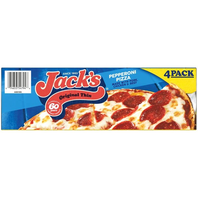 Jack's Original Thin Crust Pepperoni Frozen Pizza (6 oz) Instacart
