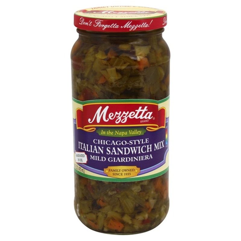 Mezzetta Giardiniera Sandwich Mix Chicago Style Mild 16 Oz Instacart