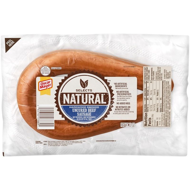 Oscar Mayer Selects Hardwood Smoked Uncured Beef Sausage (12 oz