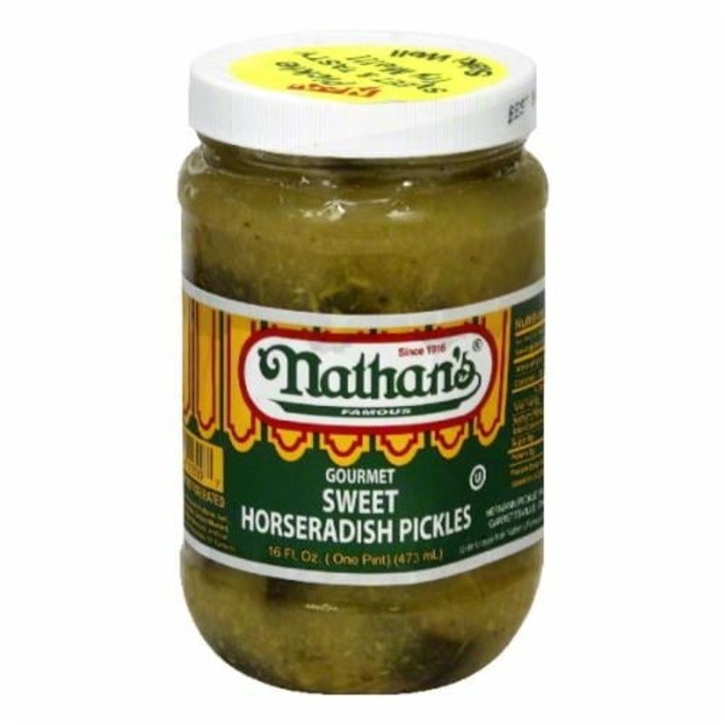 Nathan's Famous Gourmet Sweet Horseradish Pickles (16 oz) from Kroger