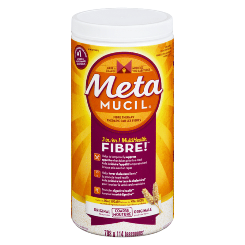 Metamucil 3 In 1 MultiHealth Fibre! Fiber Supplement Powder, Original ...