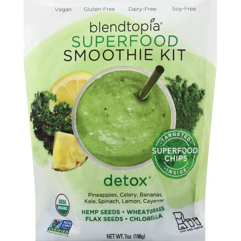 Blendtopia Smoothie Kit, Superfood, Detox (7 oz) Instacart