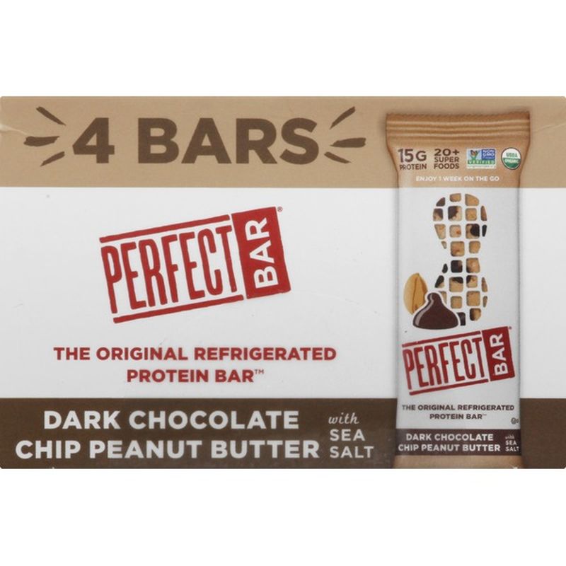 perfect bar dark chocolate chip peanut butter protein bar
