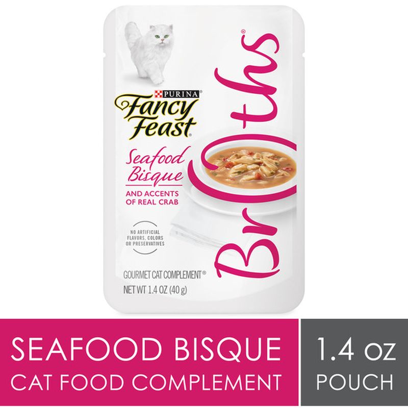 Purely Fancy Feast Grain Free Cat Food Complements, Broths Seafood