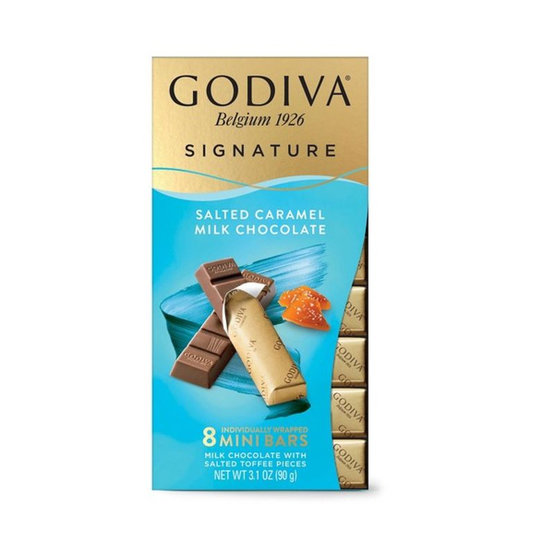 Godiva Milk Chocolate, Salted Caramel, Mini Bars (8 each