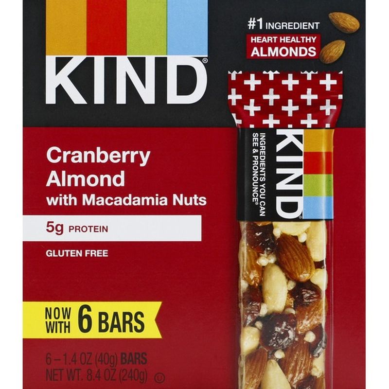 Kind Bars, Cranberry Almond with Macadamia Nuts (6 each) from Publix