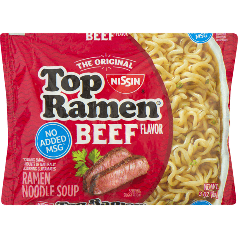 Nissin Top Ramen Beef Flavor Ramen Noodle Soup (3 oz) from Stater Bros ...