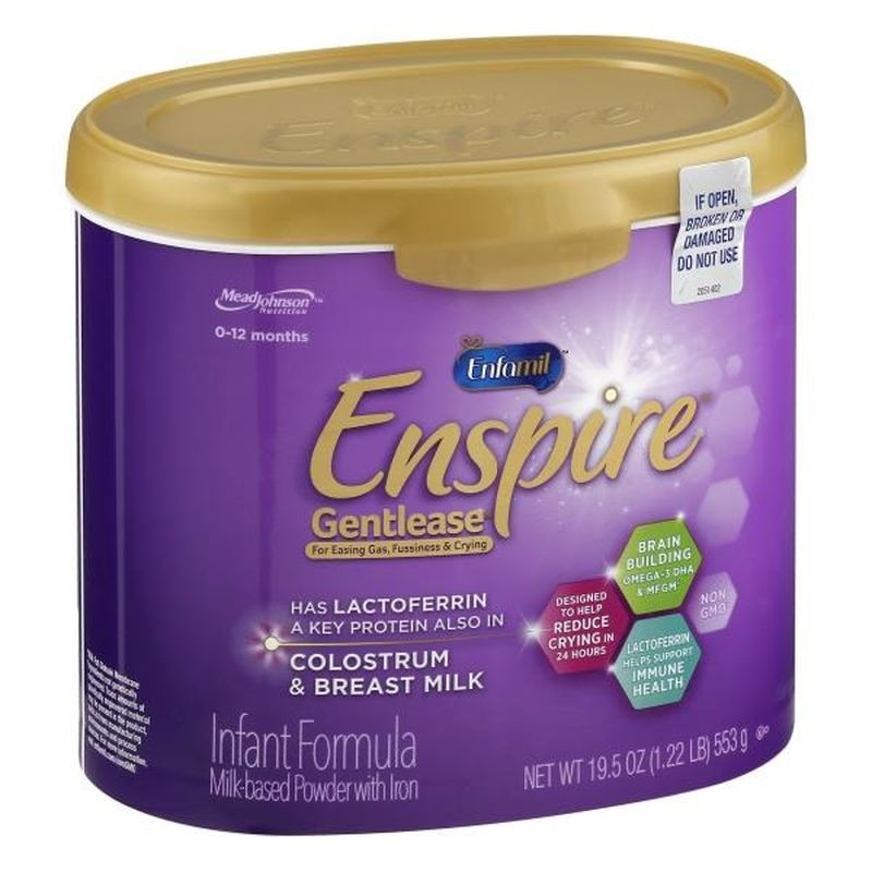 Enfamil® Enspire Gentlease Infant Formula with MFGM & Lactoferrin, a