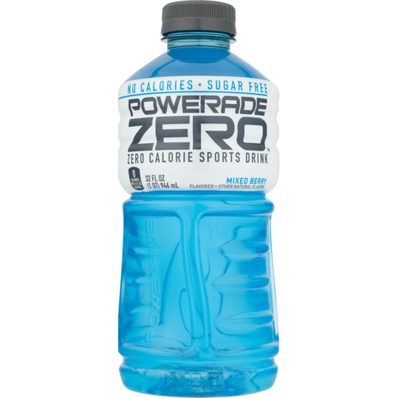 Powerade Zero Mixed Berry Blast, Ion4 Electrolyte Enhanced Fruit Flavored Zero Sugar Zero