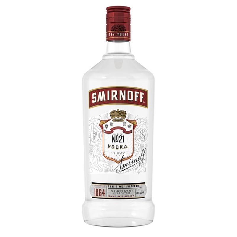 Smirnoff No 21 Award Winning 80 Proof Vodka Bottle 175 L From