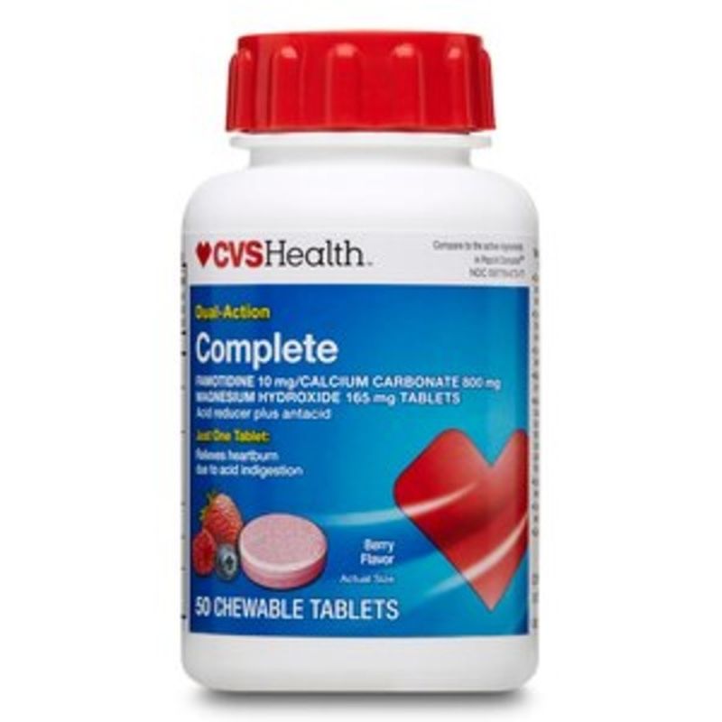 CVS Health Acid Reducer Plus Antacid, Chewable Tablets, Berry (50 each