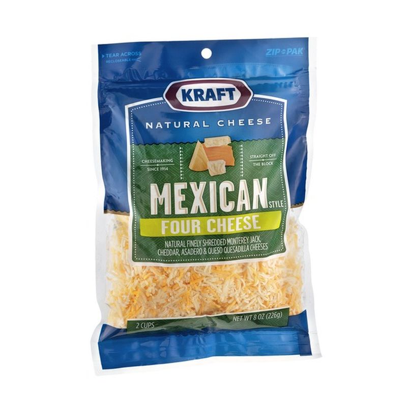 Kraft Mexican Style Four Cheese Shredded Cheese