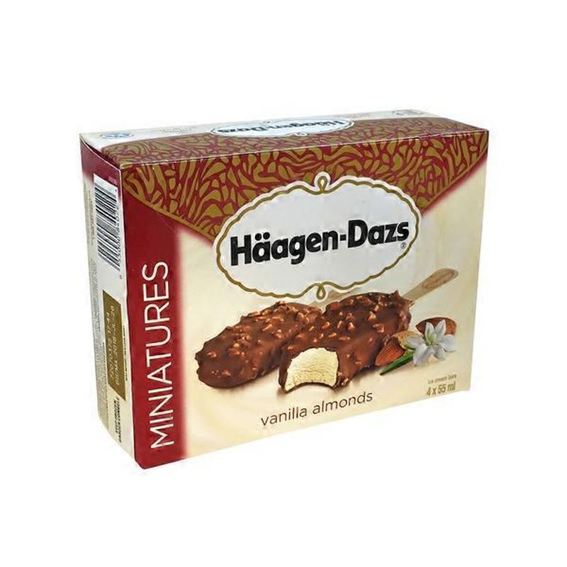 HaagenDazs Vanilla Milk Chocolate Almonds Ice Cream Bars (4 ct