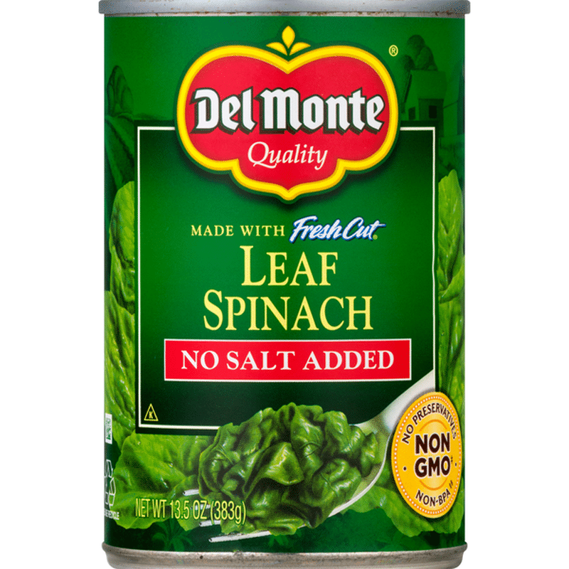 Del Monte Leaf Spinach, No Salt Added (13.5 oz) Instacart