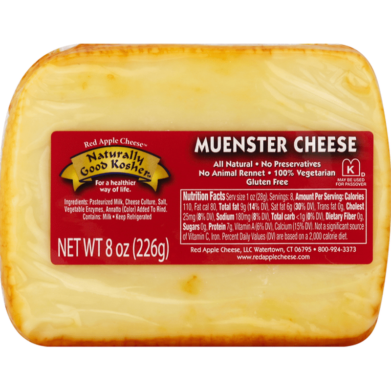 Naturally Good Kosher Cheese, Muenster (8 oz) Instacart