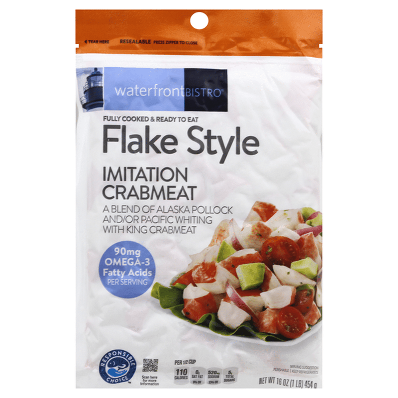 Waterfront Bistro Crabmeat, Imitation, Flake Style (16 oz) Instacart