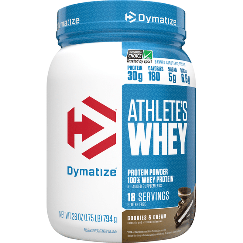 Dymatize Protein Powder, Cookies & Cream, Whey (28 oz) Instacart