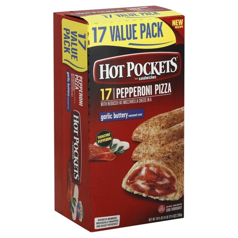 Hot Pockets Pepperoni Pizza Frozen Sandwiches (76.5 oz) - Instacart