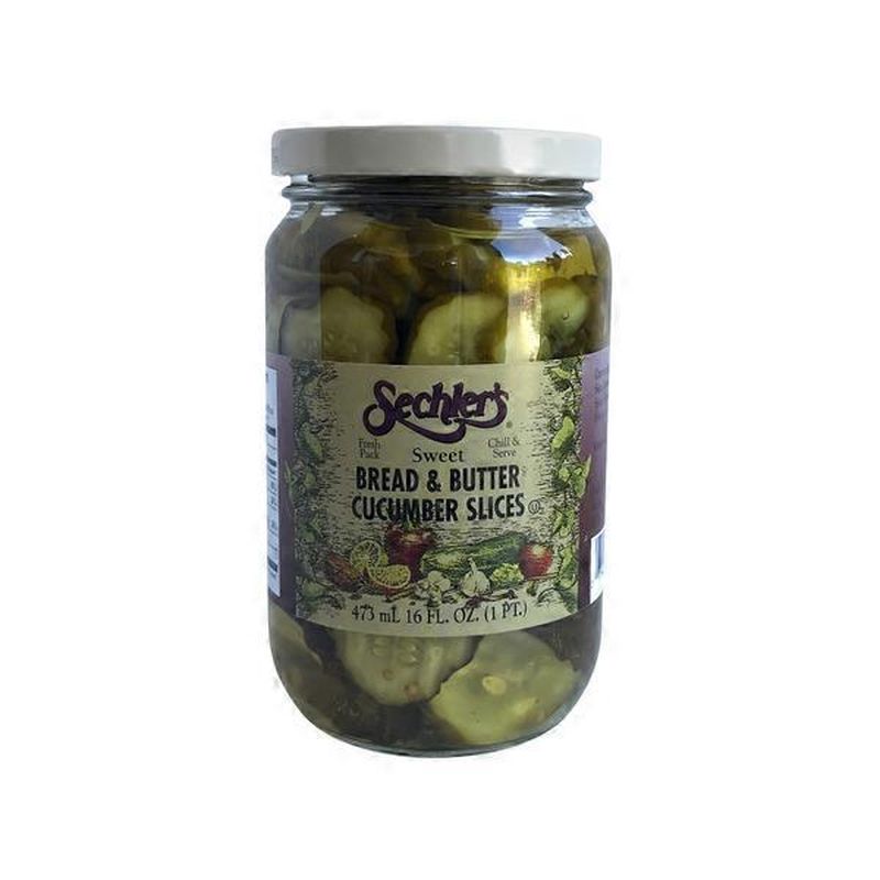 Sechler S Pickles Cucumber Slices Sweet Bread Butter 16 Oz Delivery Or Pickup Near Me Instacart