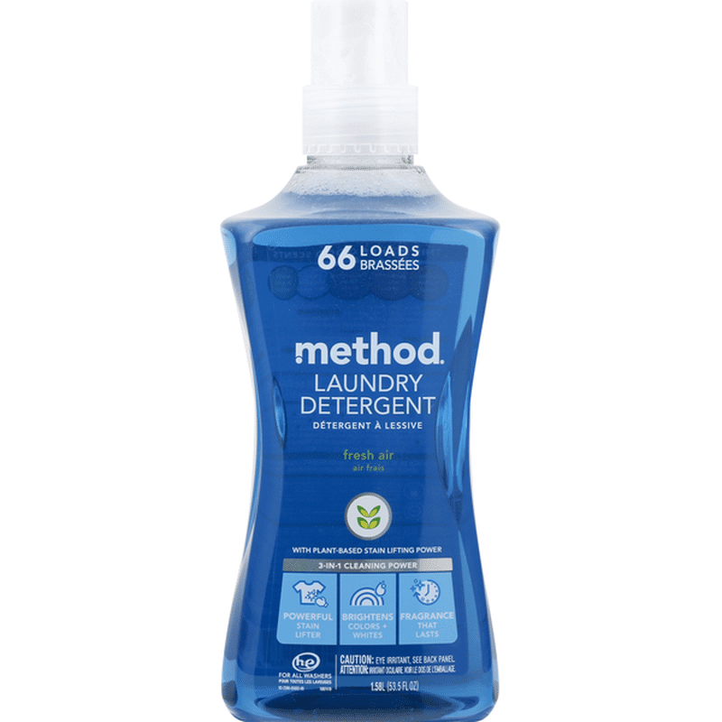 Method Laundry Detergent, Fresh Air, 66 Loads (53.5 oz) Instacart