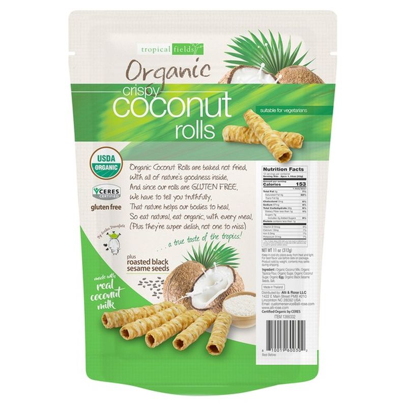 Tropical Fields Organic Crispy Coconut Rolls (11 oz) Instacart