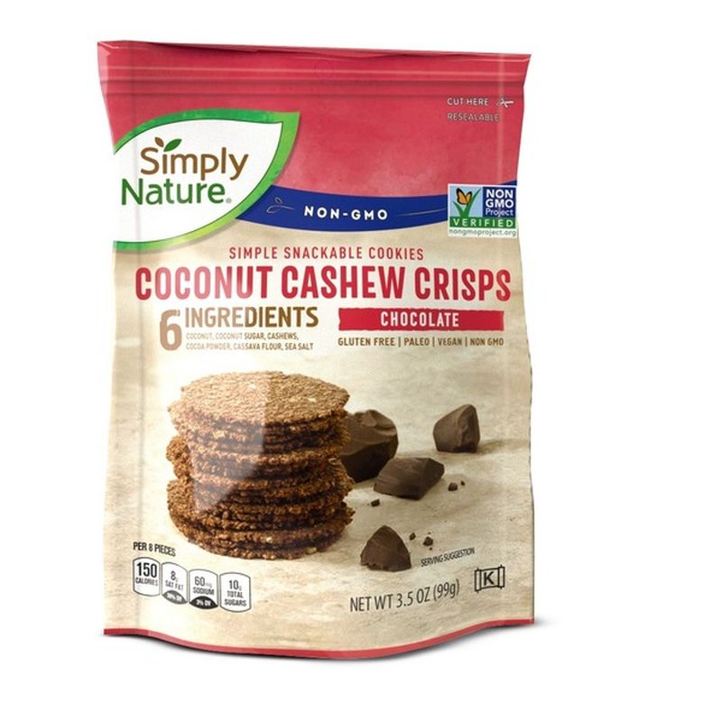 Simply Nature Chocolate Coconut Cashew Crisps (3.5 oz) - Instacart