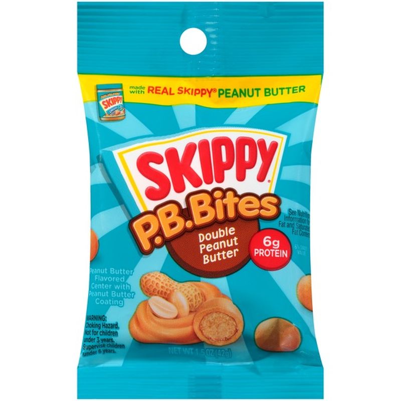 Skippy P.B. Bites Double Peanut Butter Snacks (42 G) - Instacart