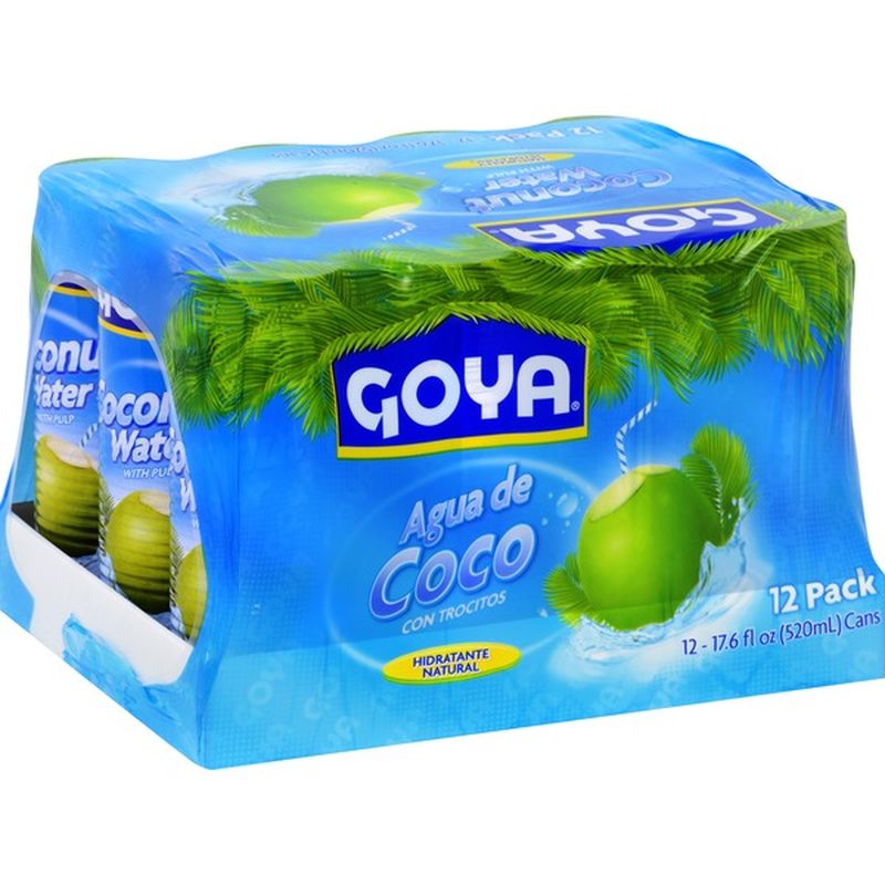 Goya Coconut Water with Real Coconut Pieces (17.6 fl oz) from BJ's
