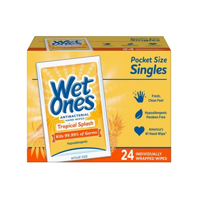 Wet Ones Wet Ones Antibacterial Hand Wipes Tropical Splash Individually