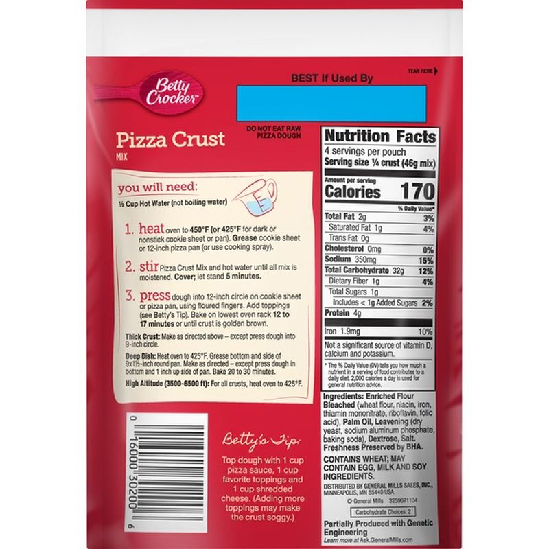 Betty Crocker Pizza Crust Mix (6.5 oz) from Food Lion Instacart