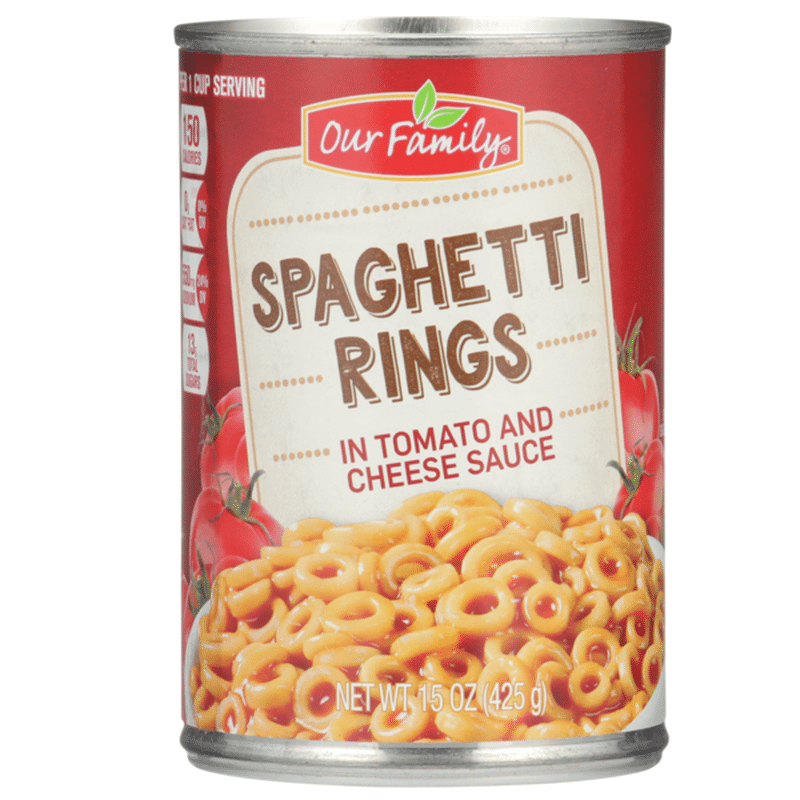 Our Family Spaghetti Rings In Tomato And Cheese Sauce (15 oz) Instacart