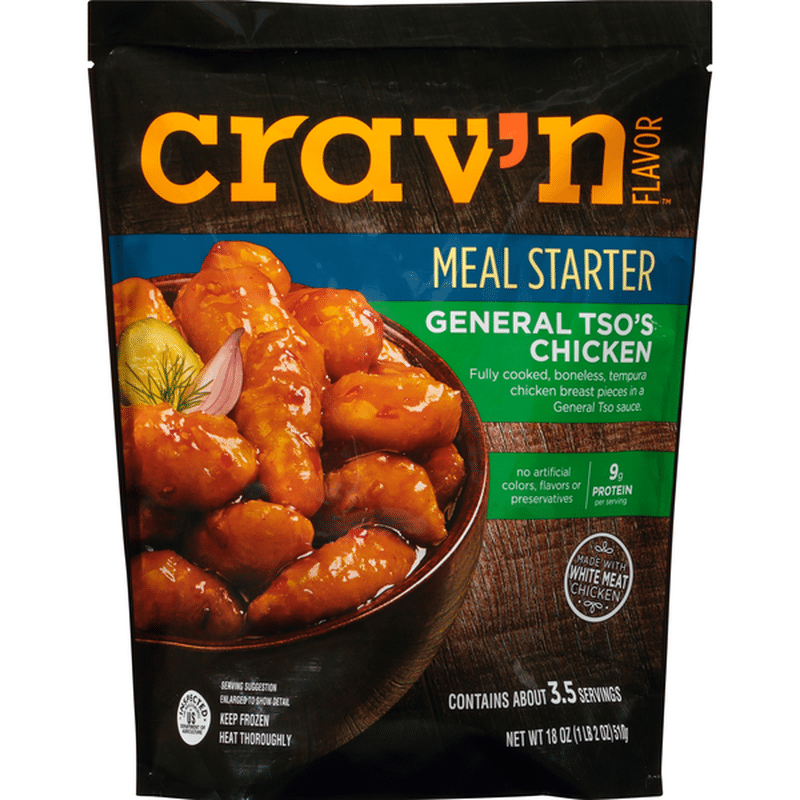 Crav'n Flavor General Tso'S Chicken Fully Cooked, Boneless, Tempura