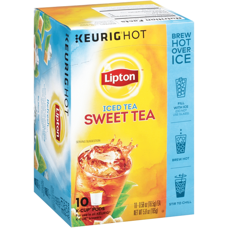 Lipton Iced Tea K Cup Pods Southern Sweet Tea 10 Ct Instacart