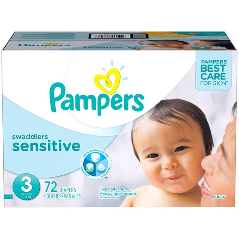 pampers swaddlers sensitive newborn diapers size 0
