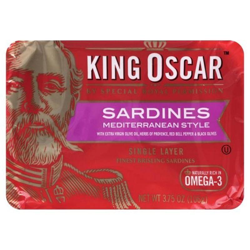 King Oscar Sardines in Olive Oil Mediterranean Style (3.75 oz) Instacart
