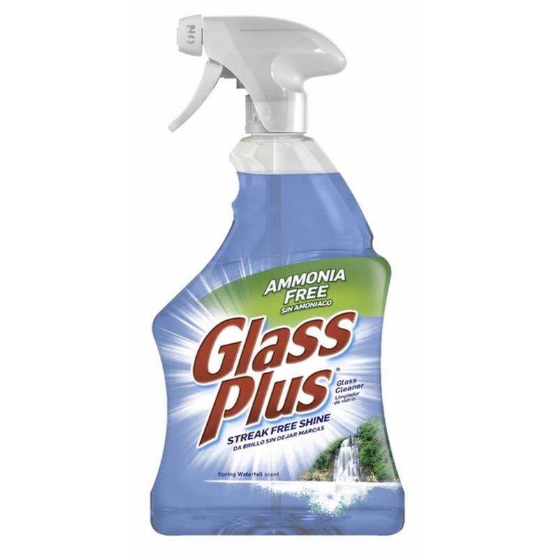 Glass Plus Glass Cleaner, Streak Free Shine, Spring Waterfall Scent (32