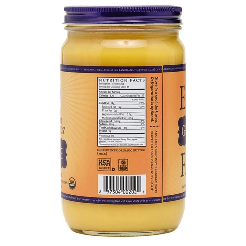 Ancient Organics Artisan Organic Ghee (32 fl oz) Instacart