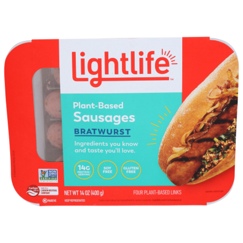Lightlife Sausage, PlantBased, Bratwurst (4 each) from