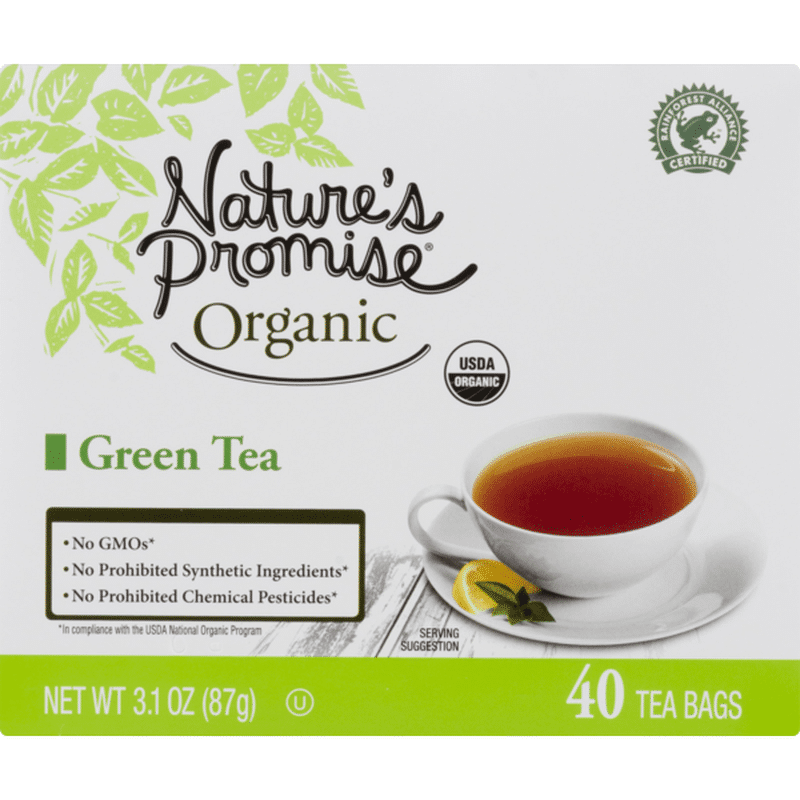 Nature's Promise Organic Green Tea Bags (3.1 oz) Instacart