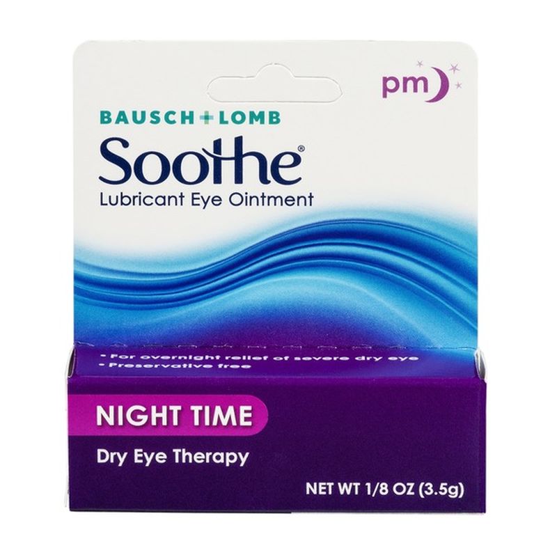 Soothe Lubricant Eye Ointment, Night Time, Dry Eye Therapy (0.125 oz