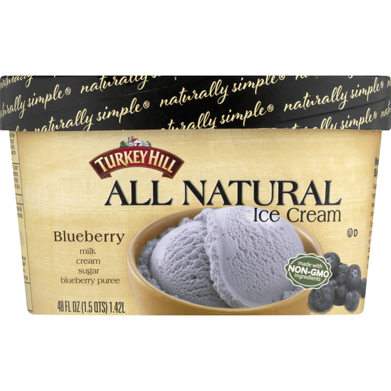 Turkey Hill Ice Cream, All Natural, Blueberry