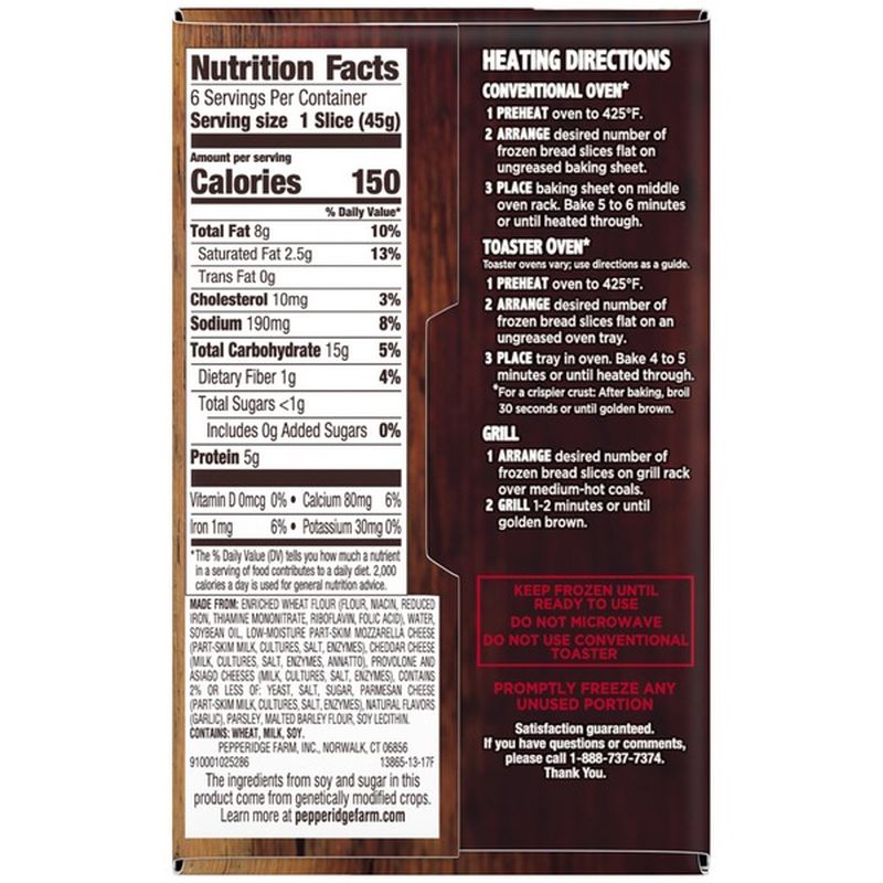 Pepperidge Farm® Frozen 5 Cheese Bread