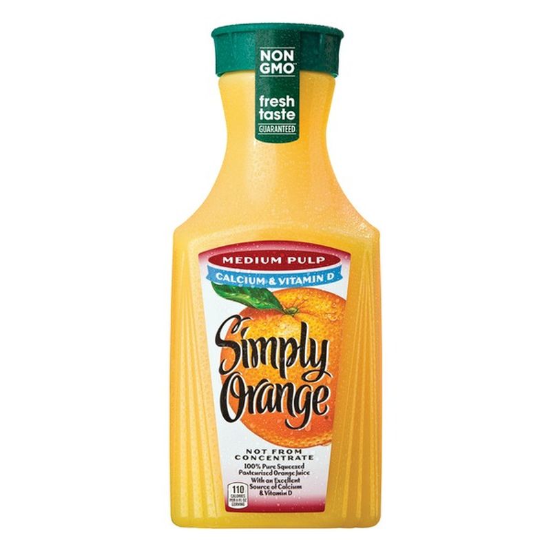 Simply Orange Orange Juice Medium Pulp with Calcium & Vitamin D (1.75 L ...